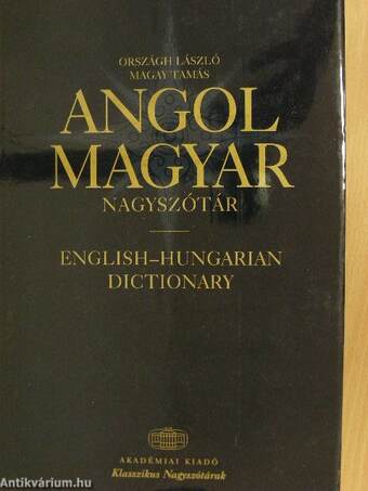 Angol-magyar nagyszótár