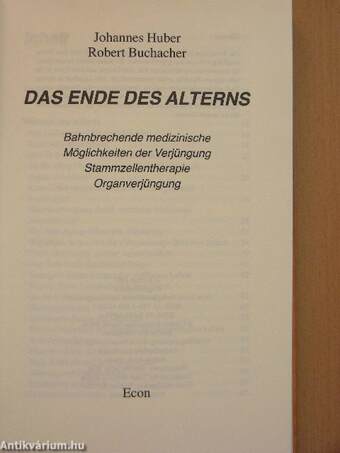 Das Ende des Alterns