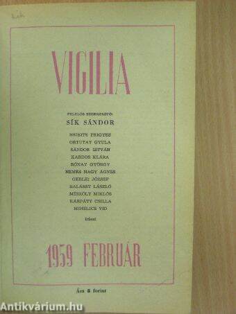 Vigilia 1959-1961. (vegyes számok) (15 db)