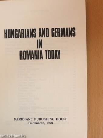 Hungarians and Germans in Romania today