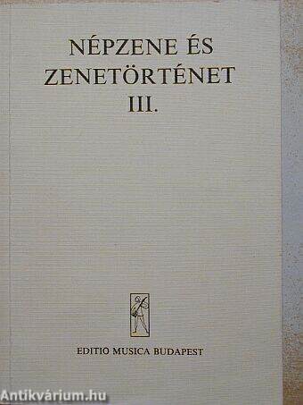 Népzene és zenetörténet III.