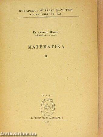 Matematika II.