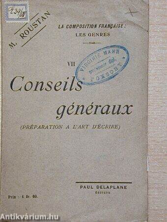 Conseils généraux VII.