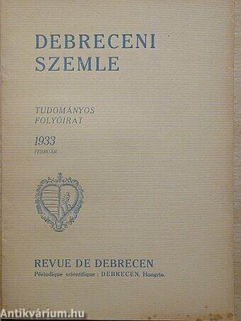 Debreceni Szemle 1933. február