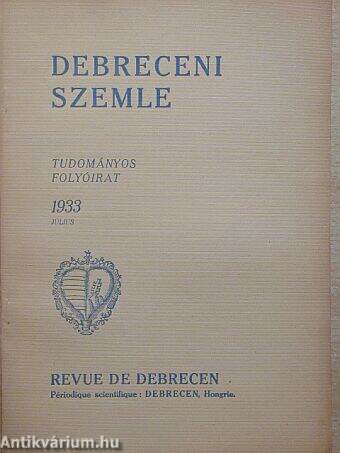 Debreceni Szemle 1933. július