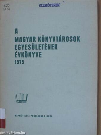 A Magyar Könyvtárosok Egyesületének évkönyve 1975.