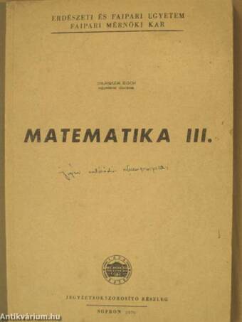 Matematika III.