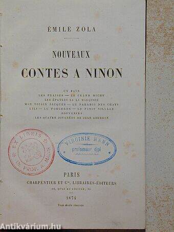 Nouveaux contes a Ninon