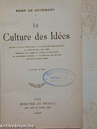 Culture des Idées