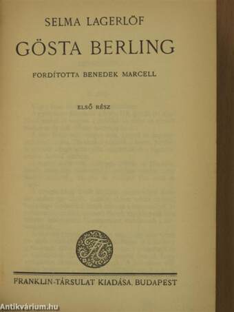 Gösta Berling I-II.