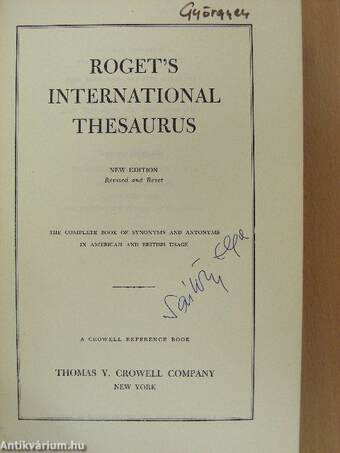 Roget's International Thesaurus