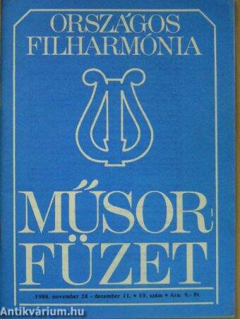 Országos Filharmónia Műsorfüzet 1988/19.