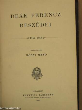 Deák Ferencz beszédei V.