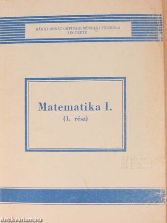 Matematika I/1.