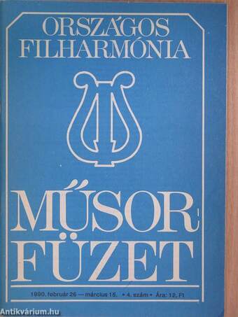 Országos Filharmónia Műsorfüzet 1990/4.
