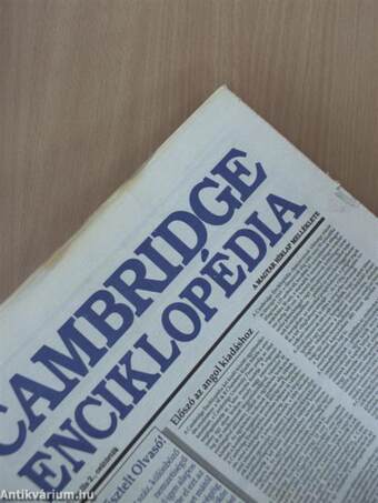 Cambridge enciklopédia A-Zs. 1992. április 2-1992. december 3./Cambridge Enciklopédia függelék 1992. december 10., 17.