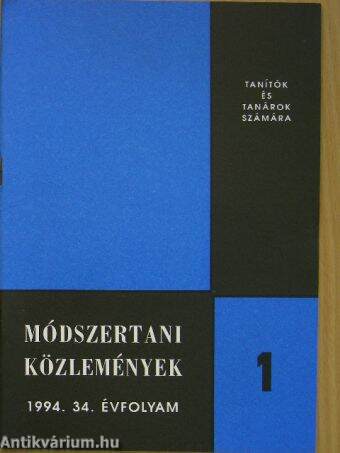 Módszertani közlemények 1994/1-5.