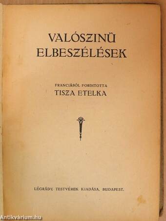 Valószinü elbeszélések