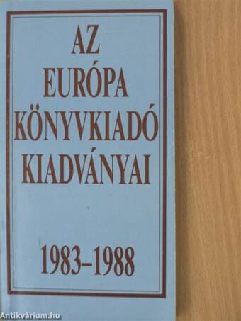 Az Európa Könyvkiadó Kiadványai 1983-1988