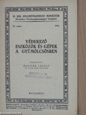 Védekező eszközök és gépek a gyümölcsösben