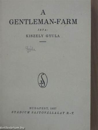 A gentleman-farm