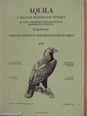 Aquila - A Magyar Madártani Intézet évkönyve 1978