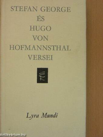 Stefan George és Hugo von Hofmannsthal versei