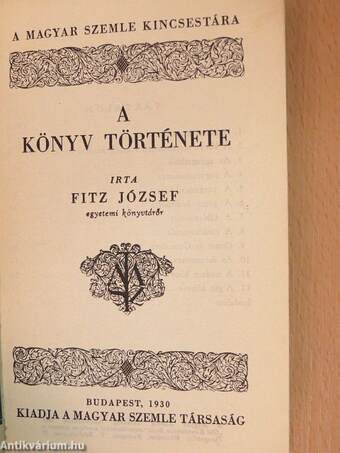 A könyv története