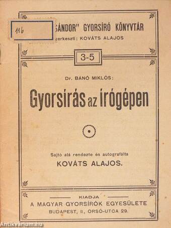 Gyorsírás az írógépen