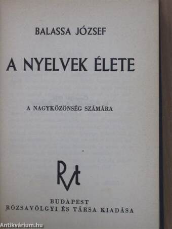 A nyelvek élete