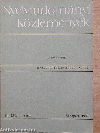 Nyelvtudományi Közlemények 84. kötet 1. szám