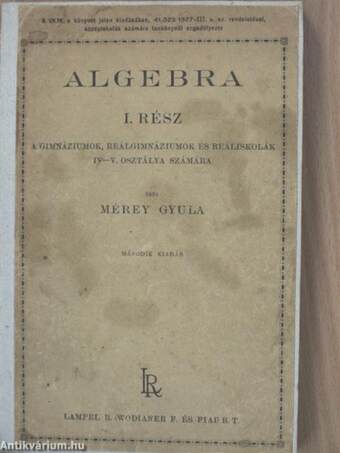 Algebra I.