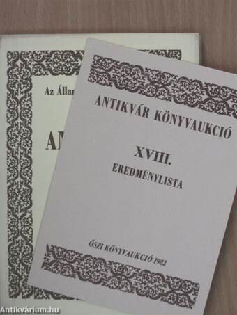 Az Állami Könyvterjesztő Vállalat antikvár könyvaukciója Budapesten 1983 novemberében