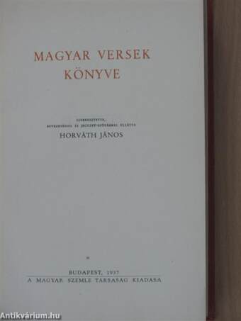 Magyar Versek Könyve