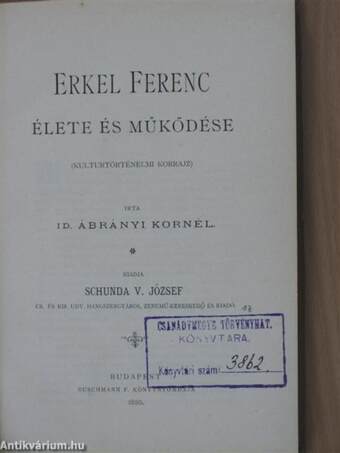 Erkel Ferenc élete és működése