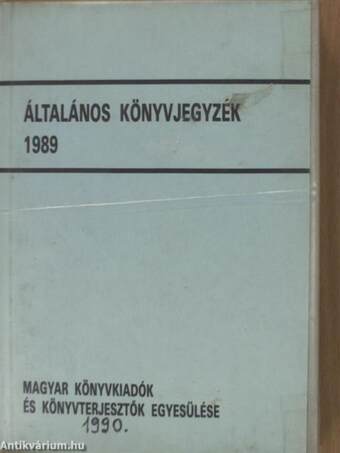 Általános könyvjegyzék 1989