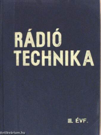 Rádió Technika 1938. január-december