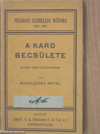 A kard becsülete