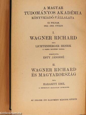 Wagner Richard/Wagner Richard és Magyarország