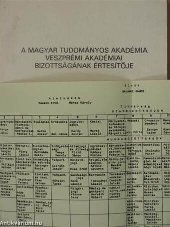 A Magyar Tudományos Akadémia Veszprémi Akadémiai Bizottságának értesítője 1986