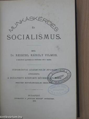 Munkáskérdés és socialismus