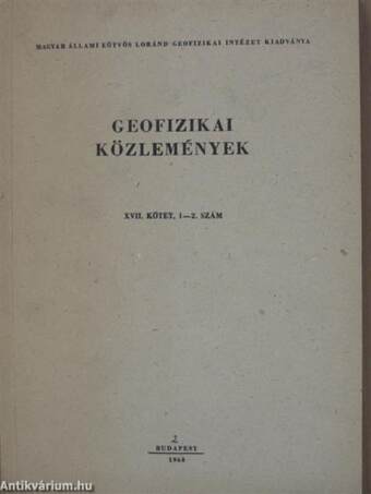 Geofizikai Közlemények 1968/1-2.