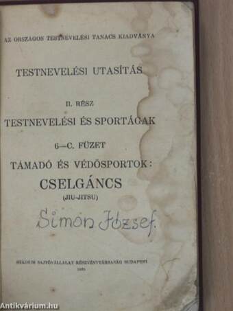 Testnevelési utasítás II. - Testnevelési és sportágak 6-C füzet