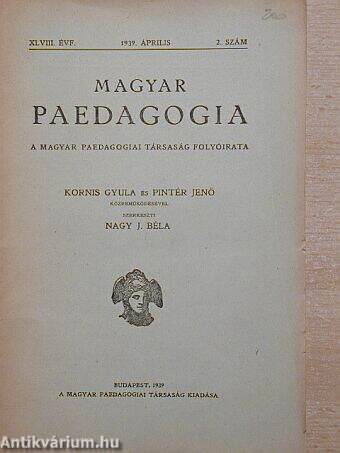 Magyar Paedagogia 1939. április