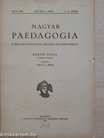 Magyar Paedagogia 1937. január-február