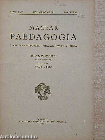 Magyar Paedagogia 1938. március-április