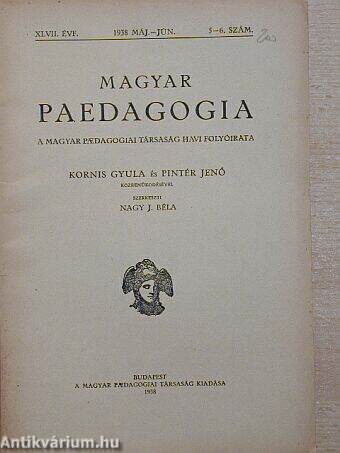 Magyar Paedagogia 1938. május-június