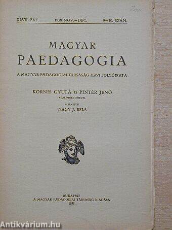 Magyar Paedagogia 1938. november-december