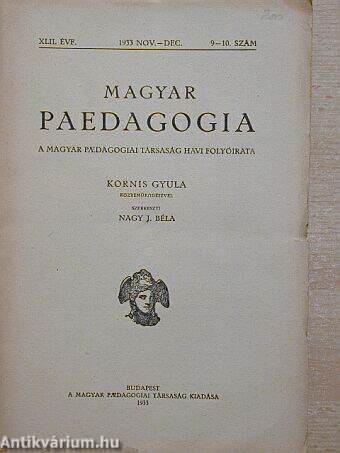 Magyar Paedagogia 1933. november-december