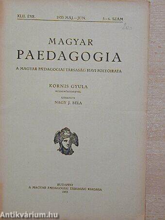 Magyar Paedagogia 1933. május-június